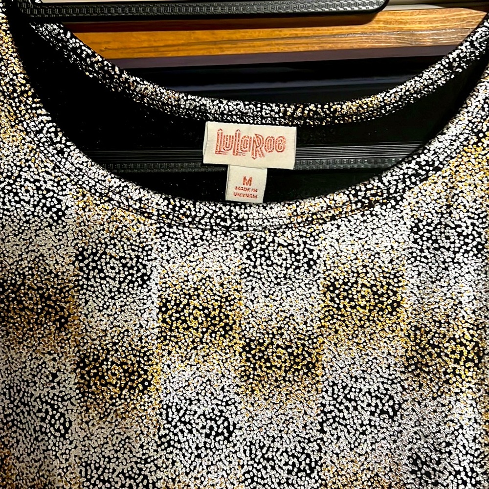 Lularoe Carly silver and gold M